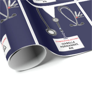 Geschenk der Krankenschwester Graduation Party Geschenkpapier