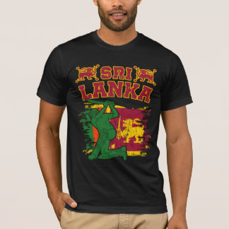 Geschenk der Kricketflagge in Sri Lanka T-Shirt