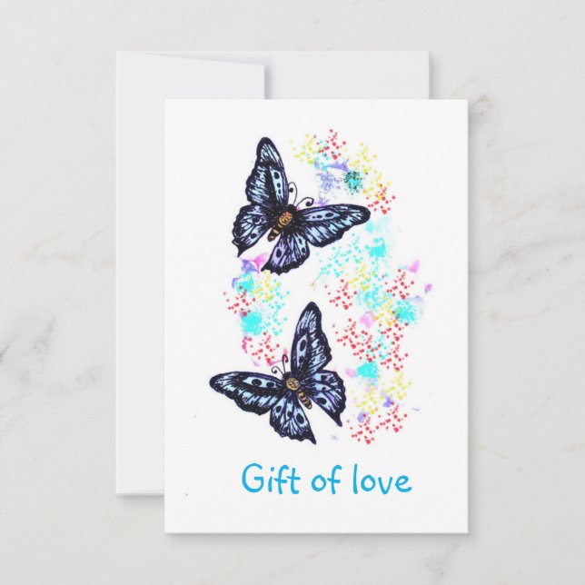 Geschenk der Liebe Dankeskarte (Vorderseite)