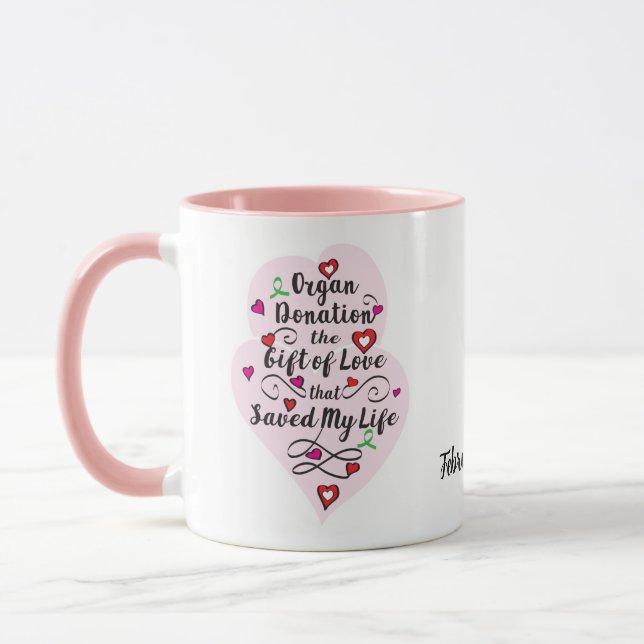 Geschenk der Liebe Organspende Kaffee Tasse (Links)