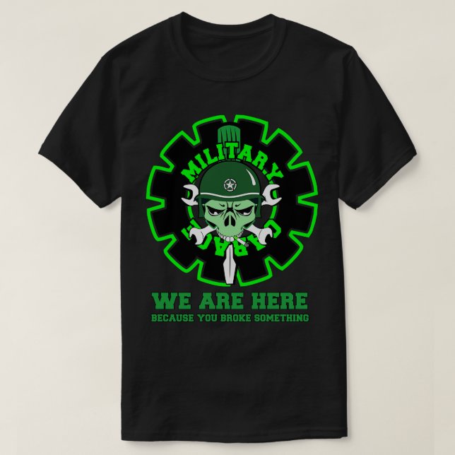Geschenk der Militärgarage T-Shirt (Design vorne)