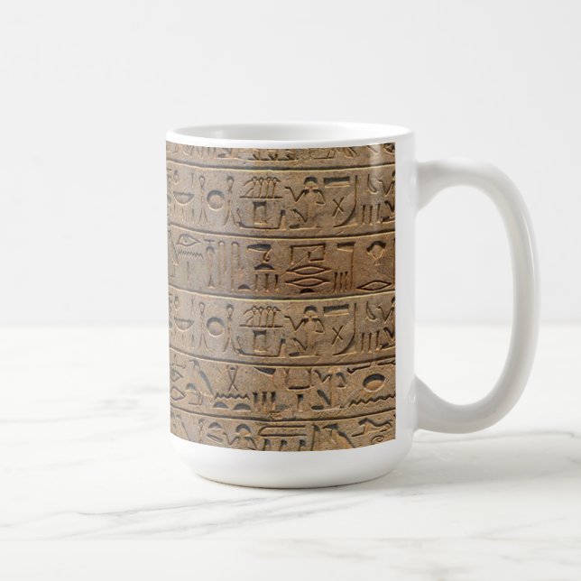 Geschenk des ägyptischen Hieroglyphen-Designers Kaffeetasse (Rechts)