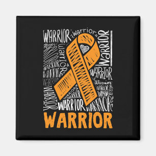 Geschenk des Blutzenkrebs-Kriegers Orange-Ribbon-B Magnet