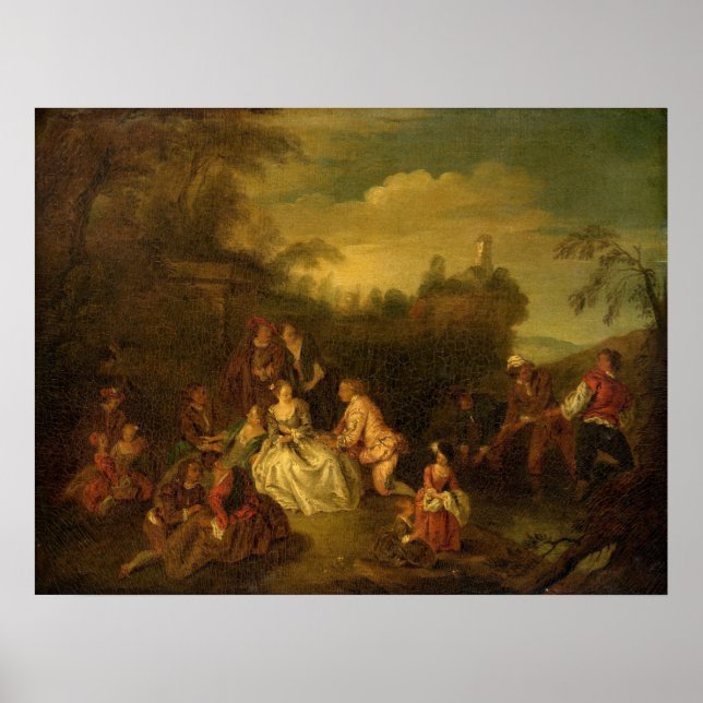 Geschenk des Fischers Jean-Baptiste Pater Fine Art Poster (Vorne)
