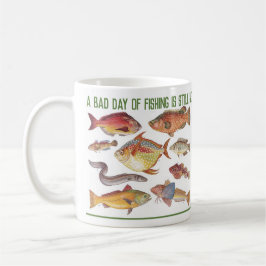 Geschenk des Fischers mit Vintagen Fischillustrier Kaffeetasse
