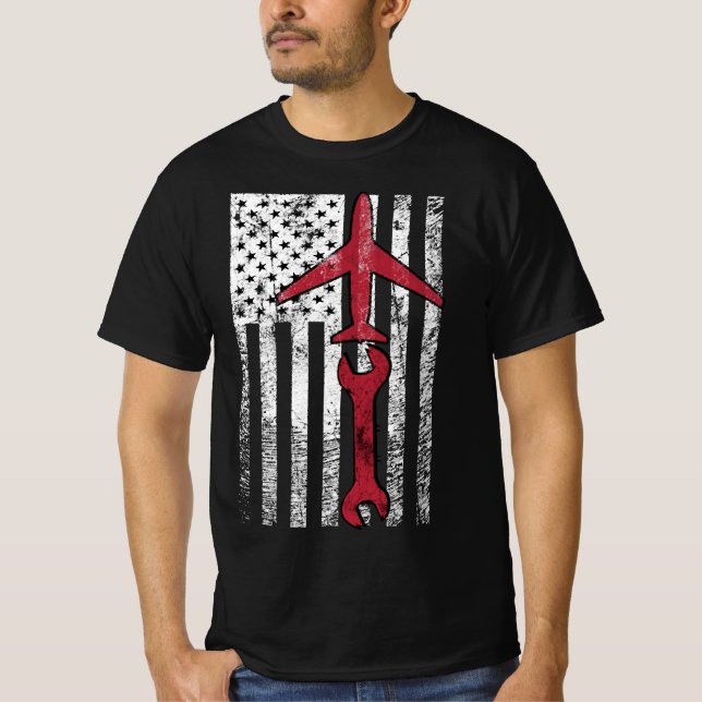 Geschenk des Flugzeugtechnikers für Mechanisches S T-Shirt (Vorderseite)