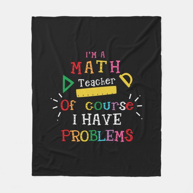 Geschenk des Lehrers Ich bin Mathematiklehrer Fleecedecke (Vorderseite)