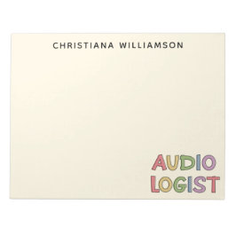 Geschenk des personalisierten Audiologen Audiology Notizblock