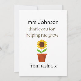 Geschenk des personalisierten Lehrers, Geschenk de Dankeskarte