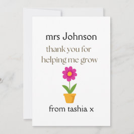 Geschenk des personalisierten Lehrers, Geschenk de Dankeskarte