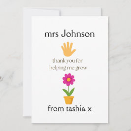 Geschenk des personalisierten Lehrers, Geschenk de Dankeskarte