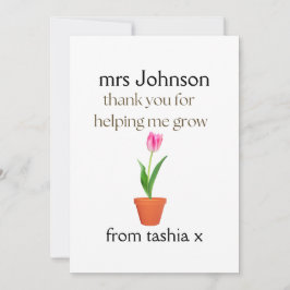 Geschenk des personalisierten Lehrers, Geschenk de Dankeskarte