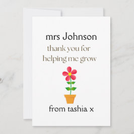 Geschenk des personalisierten Lehrers, Geschenk de Dankeskarte