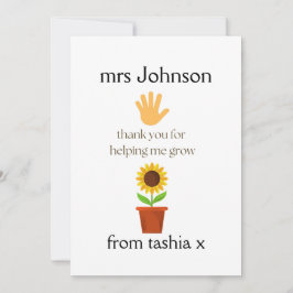 Geschenk des personalisierten Lehrers, Geschenk de Dankeskarte