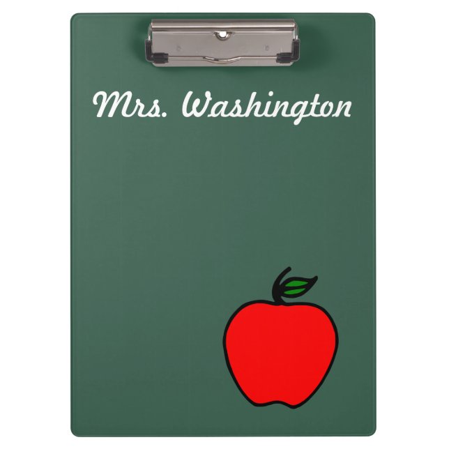 Geschenk des personalisierten Lehrers in der Apple Klemmbrett (Vorderseite)