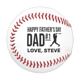 Geschenk des personalisierten Vaters zum Baseball- Baseball
