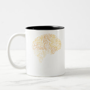 Geschenk des übermenschlichen Gehirns für Neurowis Zweifarbige Tasse