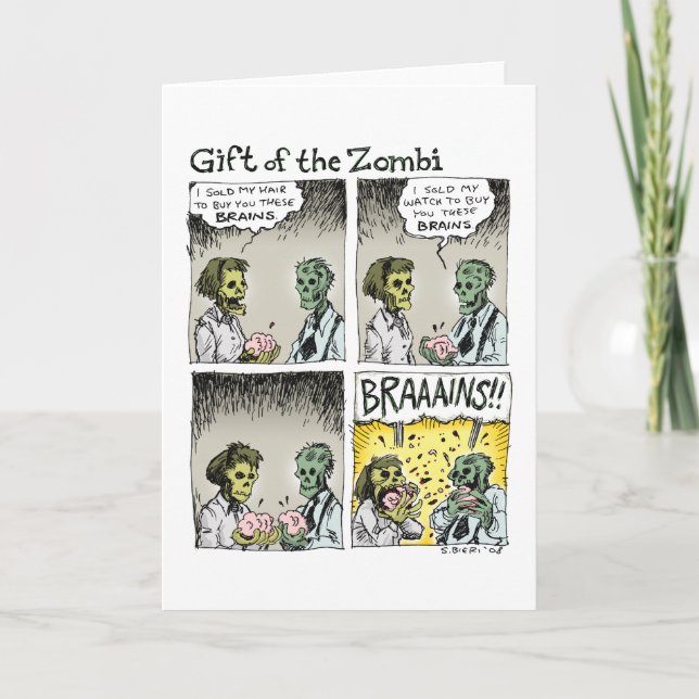 Geschenk des Zombi Feiertagskarte (Vorderseite)