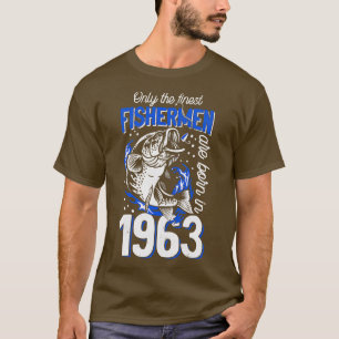 Geschenk für 57 Jahre alter Fischer 1963 57. T-Shirt
