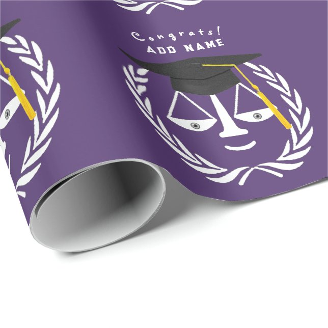 Geschenk für Abschluss der Creative Law School Geschenkpapier (Rolleneckpunkt)