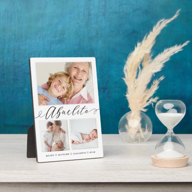 Geschenk für Abuelito | Enkel 3 Foto Fotoplatte (Seite)