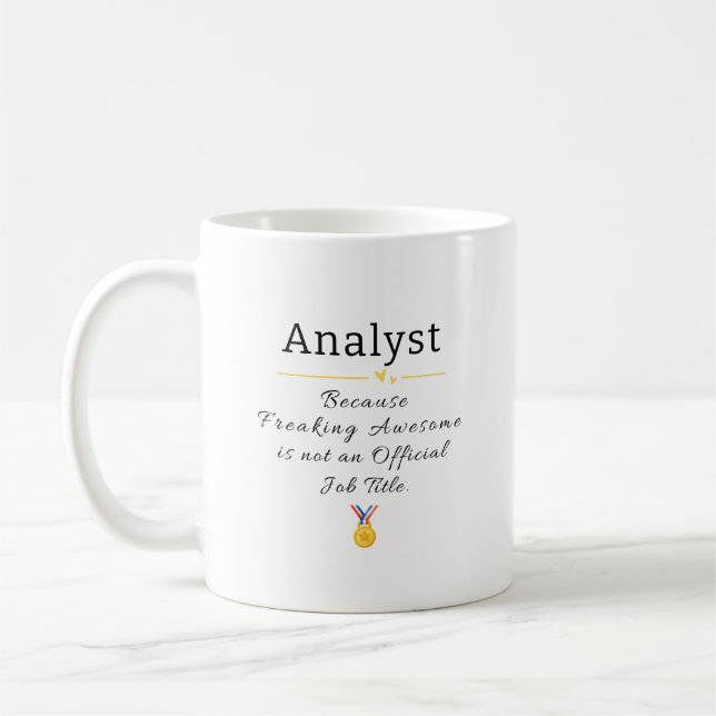 Geschenk für Analytiker - Intelligentes Zitat Kaffeetasse (Links)
