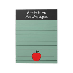 Geschenk für Apple Notepad-Apple-Schullehrer Notizblock