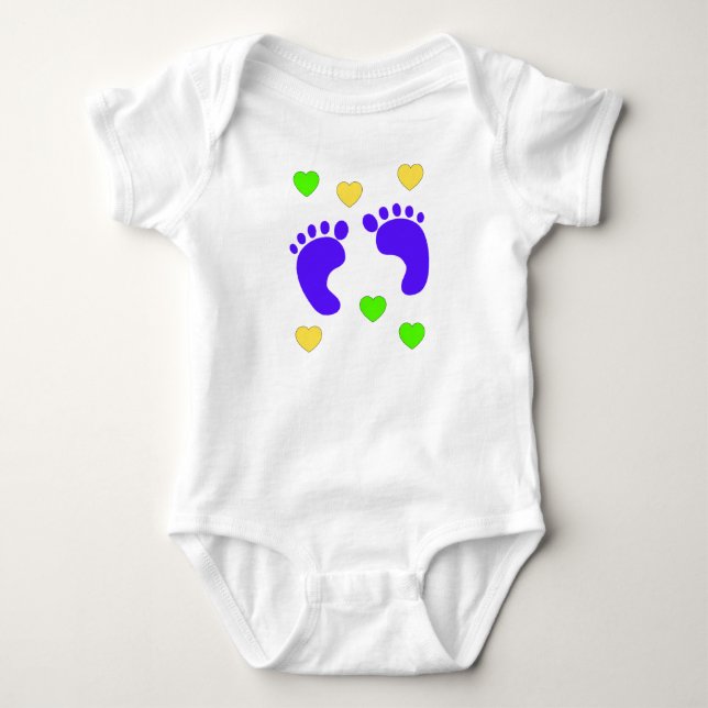 Geschenk für Baby Boy - Herz mit Babynahrung Baby Strampler (Vorderseite)