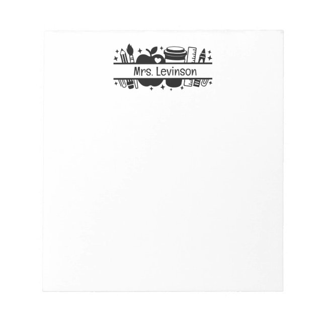 Geschenk für benutzerdefinierte Notepad-Lehrer Notizblock (Vorderseite)