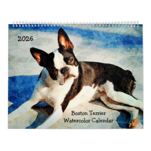 Geschenk für Besitzer und Liebhaber des Boston Ter Kalender
