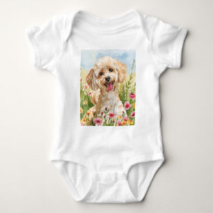 Geschenk für Besitzer von Pudeln, Wandposter Baby Strampler
