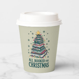 Geschenk für Bibliothekar Liebhaber zu Weihnachten Pappbecher