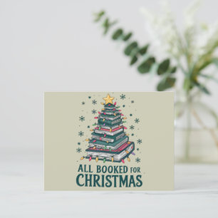 Geschenk für Bibliothekar Liebhaber zu Weihnachten Postkarte