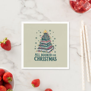 Geschenk für Bibliothekar Liebhaber zu Weihnachten Serviette