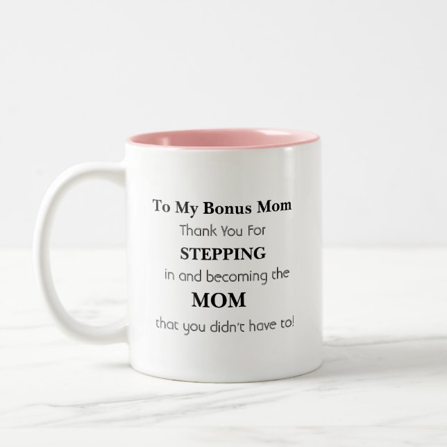 Geschenk für Bonus-Mama - Geschenk für Step-Mama K Zweifarbige Tasse (Links)