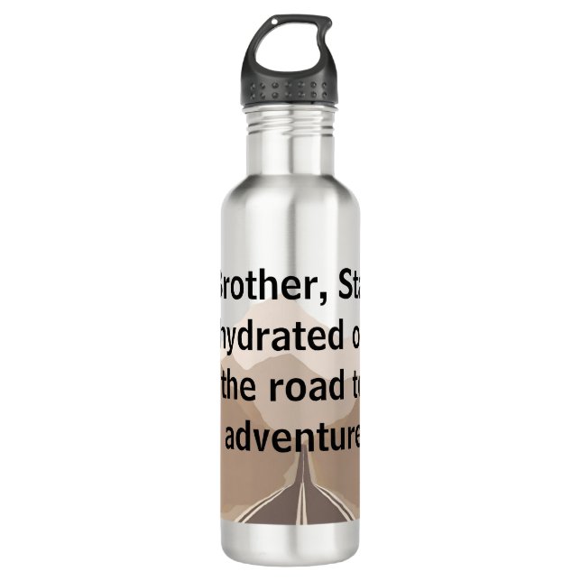 Geschenk für Brother Bro's Weihnachtsradabenteuer Edelstahlflasche (Vorderseite)