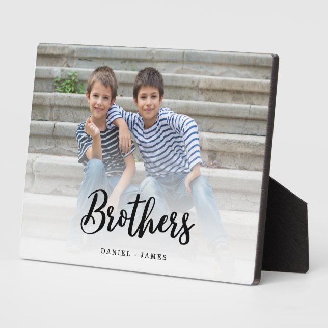 Geschenk für Brüder Foto Keepake Fotoplatte (Seite)