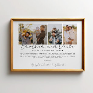Geschenk für Bruder und Onkel von Nichte und Neffe Poster