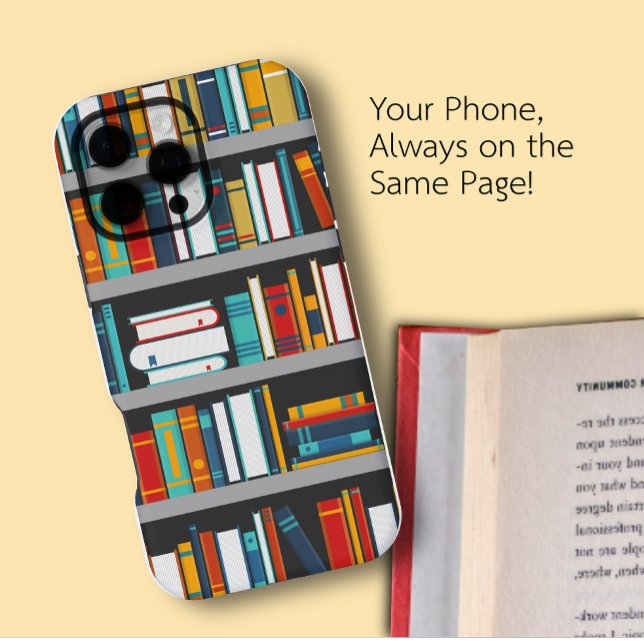 Geschenk für Bücherwurm - Buchliebhaber | iPhone H 16 Pro Max Hülle (unique iphone cases, creative iphone case, book reader, library, bookworm, gift for student, girls)