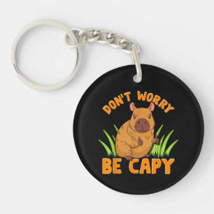 Geschenk für Capybara-Freunde, Süß, Lustig, Tierli Schlüsselanhänger
