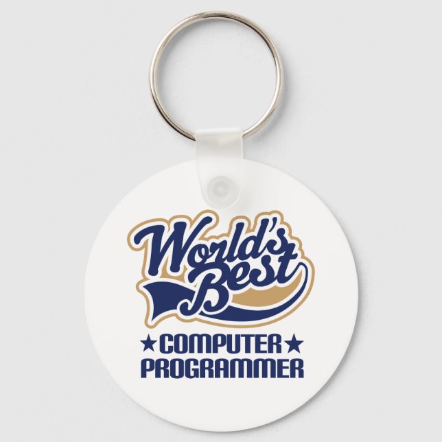 Geschenk für Computerprogrammierer Schlüsselanhänger (Vorderseite)