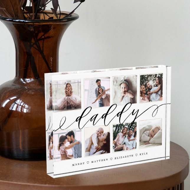 Geschenk für Daddy | Foto-Collage des Vaters Fotoblock (Von Creator hochgeladen)