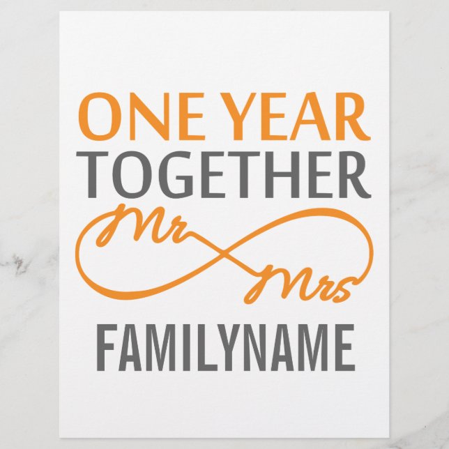 Geschenk für das 1. Jubiläum (Vorderseite)