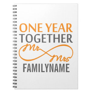 Geschenk für das 1. Jubiläum Notizblock