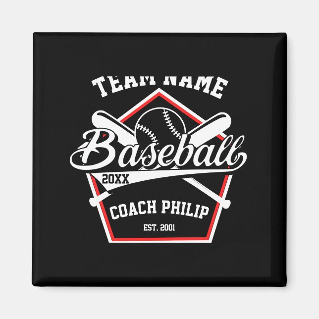 Geschenk für das beste Baseball-Trainerteam am End Magnet (Vorne)