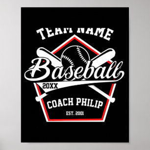 Geschenk für das beste Baseball-Trainerteam am End Poster