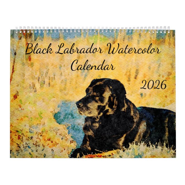 Geschenk für den Besitzer eines schwarzen Labrador Kalender (Titelbild)