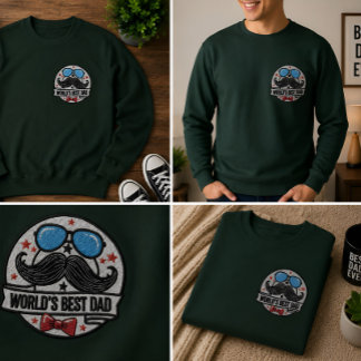 Geschenk für den besten Vater der Welt Besticktes Sweatshirt