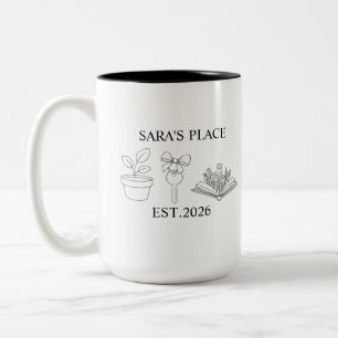 Geschenk für den erstmaligen Hauskäufer, individue Zweifarbige Tasse