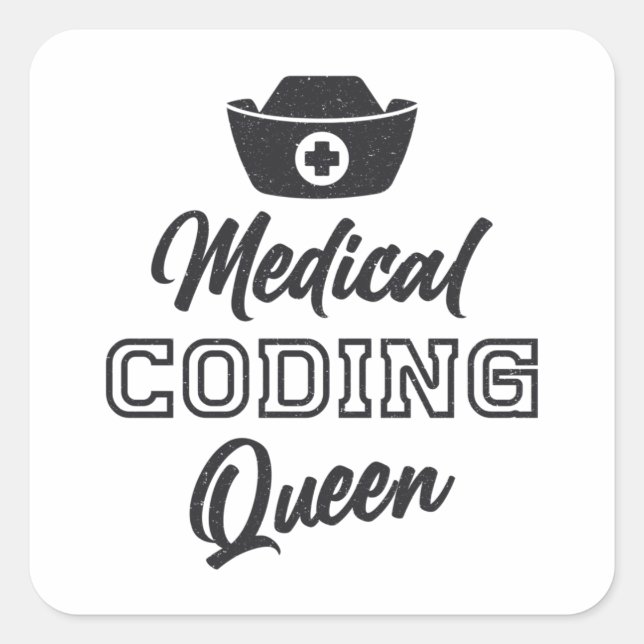 Geschenk für den ICD-Programmierer der Queen Quadratischer Aufkleber (Vorderseite)